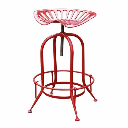 SEATSOLUTIONS Metal Wire Counter Height Stool, Antique Red SE3014684
